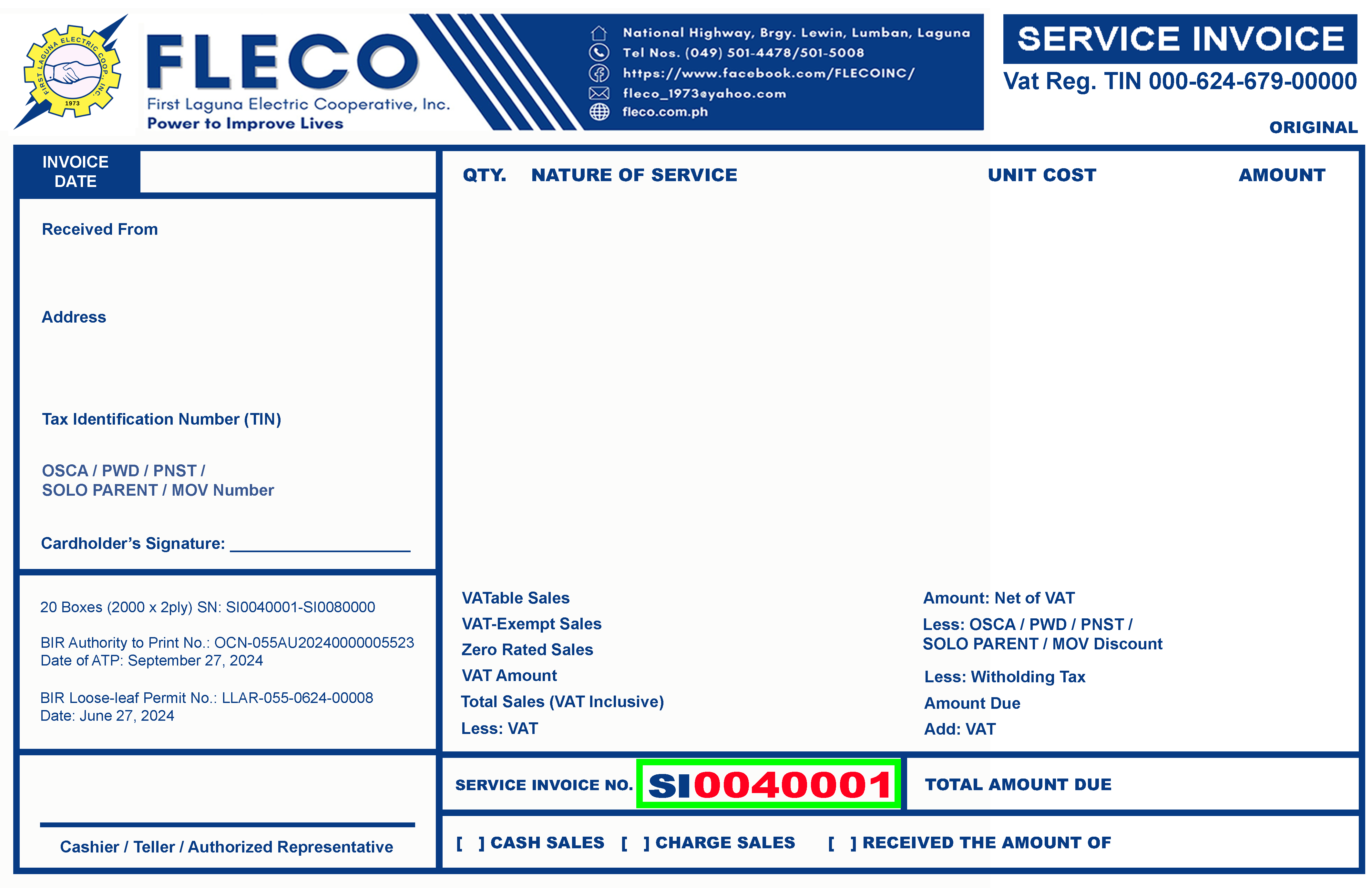 Service Invoice